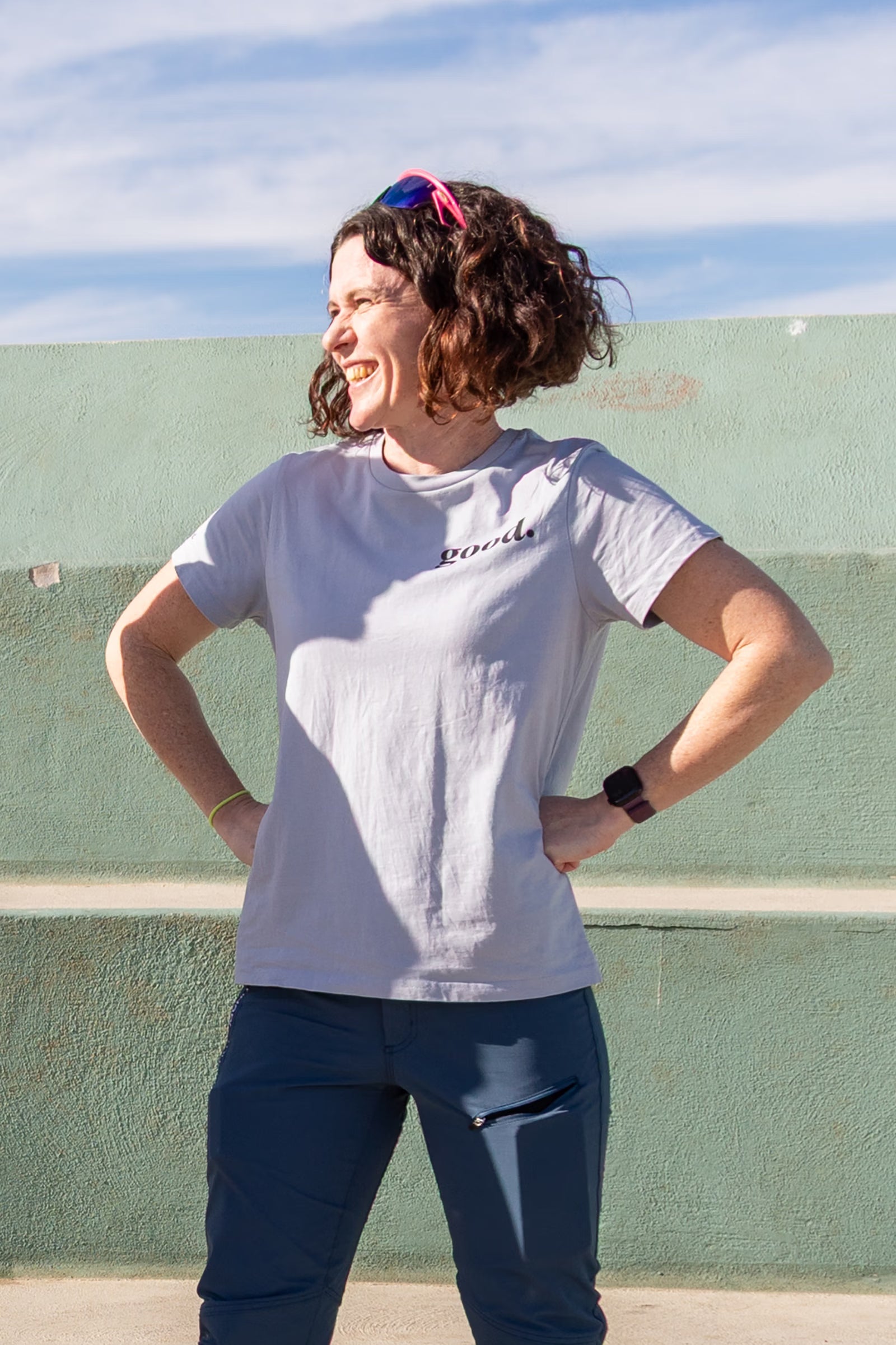 This t-shirt did Good - EquanimiTee - Women's Powder Blue